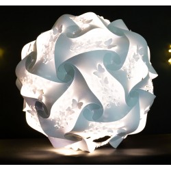Papierlampe Schmetterlinge, LED Weiß